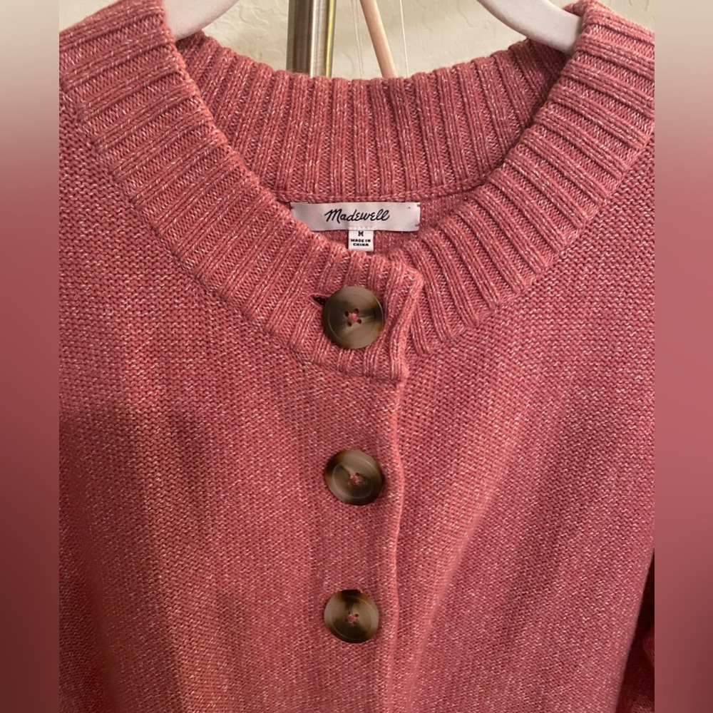 Madewell Rose Button-Front Cardigan - Picture 2 of 3